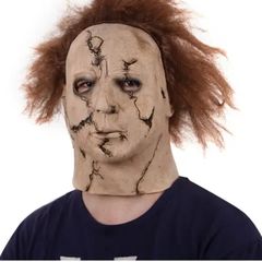 Michael Myers Halloween scary latex mask with hair.