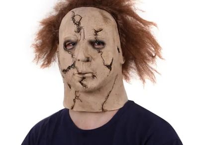 Michael Myers Halloween scary latex mask with hair.