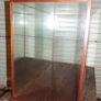 Mahogany glazed mirror back display case cabinet Image 7