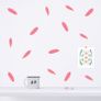Feather Wall Sticker, Feather Wall Decal, 52 Feathers Sticker, Kids Wall Decoration, Nursery Decoration, Baby room feather decal Image 2