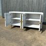 Solid wood sideboard with brass detail Image 4