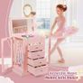 Musical Girls Jewellery Box with Spinning Dancer, 5 Layer Large Wooden Kids Music Box with Mirror, Jewelry Storage Box Gifts for Little Girls Christmas New Year Birthday Children's Day (Pink) Image 3