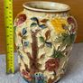 Vintage HJ Wood Staffordshire "Indian Tree" Handpainted Raised Floral Vase Image 4