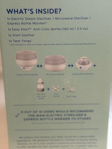 Mam electric steriliser & express bottle warmer