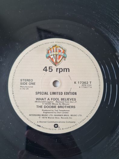 The doobie brothers 12" vinyl what fools believes 1979