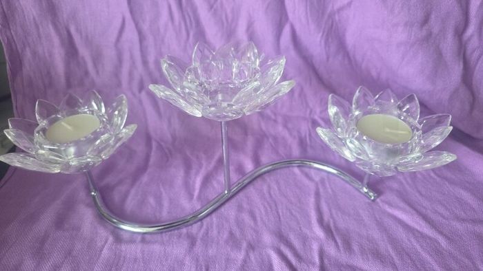 Newgrange Living triple lotus tea light holder