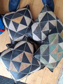 5 Leather Cushions