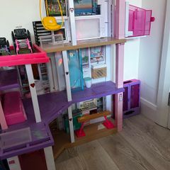 Barbie Dreamhouse and Accessories including Campervan, Aeroplane, Wardrobe and Jeep