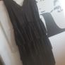 H&M Black Lace V-neck Tiered Pleated Dress Image 2