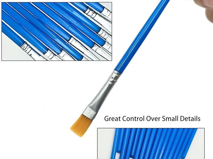 Small Paint Brushes - 60 Pieces of paint brushes for children,Art Paint Brush set for Acrylic, Watercolor, Oil and Gouache Paints - Ideal for Body Face, Decorations, Figurines and Nail Art
