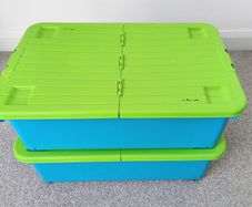Set Of 2 Wham Under Bed Stackable Kids Storage Boxes