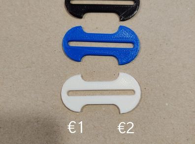 Removable shopping trolley tokens/key 1euro & 2euro