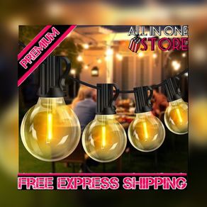 Outdoor String Lights 65.5ft Garden Festoon Light Mains Powered with 30+3 Shatterproof G40 LED Bulbs, Waterproof Hanging Patio Lighting for Indoor Outside Gazebo Pergola Backyard Balcony Cafe Party (FREE POSTAGE)