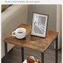 Set of 2 End Tables - Rustic Brown & Steel Side Tables for Small Spaces Image 5