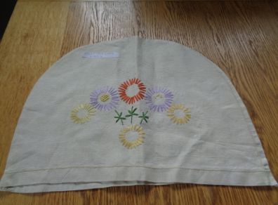 Vintage Embroidered Tea Cosy Cover for Sale