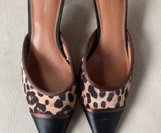 River Island leopard print kitten heels