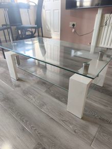 Glass coffee table like new