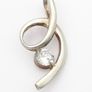 Vintage Cubic Zirconia 925 Silver Pendant Image 2