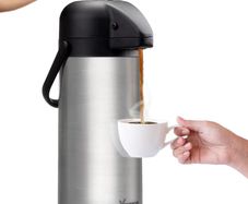 Brand New Vondior Airpot Pump Jug 2.5 liters - Professional insulated coffee carafe made of stainless steel