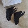Black Suede Dune Wedge shoes Image 4