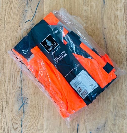 BRAND NEW Mascot hi-vis orange / navy work bottoms