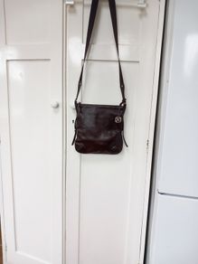 DKNY Brown Leather Crossbody Bag
