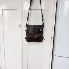 DKNY Brown Leather Crossbody Bag