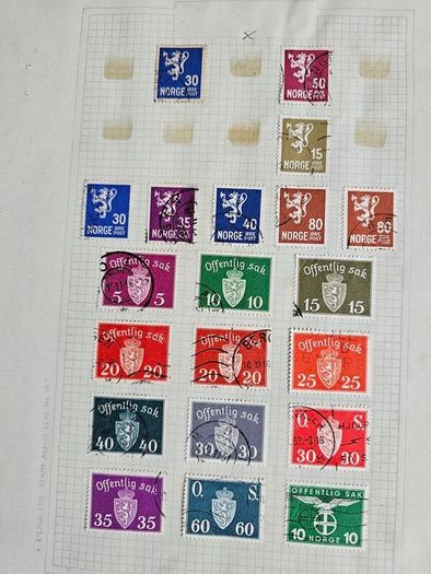 Norway 5 Sheets of Stamps