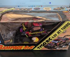 Rare Tyco Rampage 4x6 9.6V Turbo RC Truck Boxed Untested Vintage