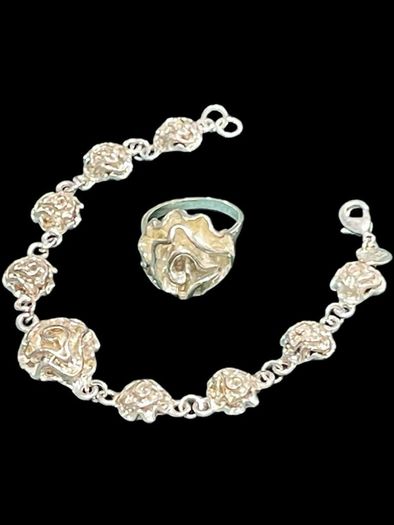 Sterling Silver 925 r ring and bracelet set