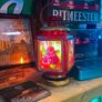 Vintage paraffin lantern with hand painted glass Image 2