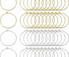 200pcs Wine Glass Charm Rings Silver Tone and Golden Earring Beading Hoop 25mm for Craft Making Party Favor (FREE POSTAGE)