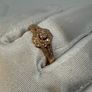 Diamond 9K (375) Rose Gold SGL Certified Pink Diamond Cluster Ring. Image 6