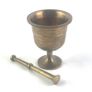 Vintage Solid Brass Mortar And Pestle Set Image 4