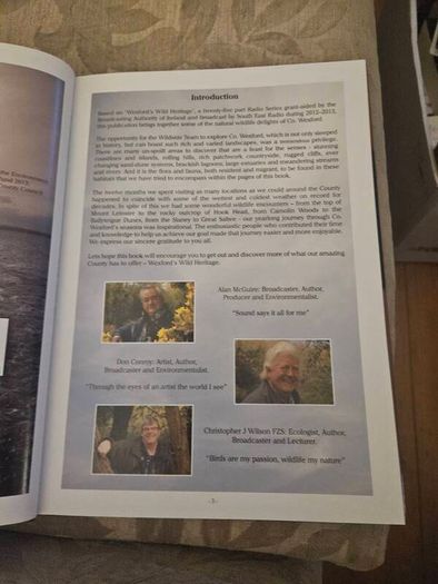 Wexford's Wild Heritage. By Alan Maguire- Christopher J. Wilson- Don Conroy. First Edition Large Volume Hardback With Dustjacket In Good Condition.  See Photos For Same.