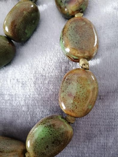 Vintage Chunky Stone Necklace & Bracelet Set