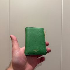 Oroton Margot Mini 10 Credit card zip wallet women green vintage