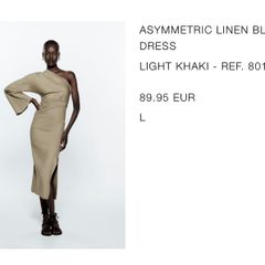 Beautiful Zara one shoulder dress (sold out)