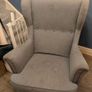 ikea Strandmon Grey Armchair and Footstool Image 2