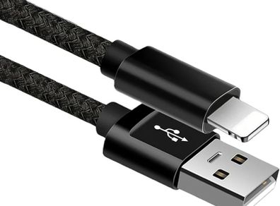 iPhone Charger Cable, iPhone Charging Cable, USB Cable Nylon Braided Long iPhone Lead Fast Charging Compatible iPhone 11 12 13 14 Pro Max Mini XS XR X 10 8 7 Plus 6s 6 SE, (2 Meter)