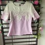 short sleeve pink & white top uk size 8 rant & rave brand Image 2