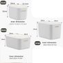 White Plastic Storage Box with Handles and Lids Set Image 10