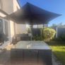 8 Seater Cube Garden Set Rattan with Parasol & Cover Practically Brand New Image 3