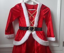 Mrs Santa Claus costume Christmas dress girls size 7-8 years