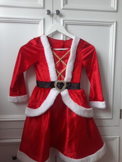 Mrs Santa Claus costume Christmas dress girls size 7-8 years