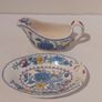Beautiful Vintage Masons Ironstone Individual Gravy Boat and Matching Underplate in the Regency Pattern, Circa 1940 - Unusual Size Image 7