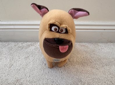 The Secret Life of Pets Mel Soft Plush Pug Dog approx. 18 cm. Used Please see photos
