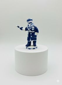 Gzhel Porcelain Russian Militiaman Figurine