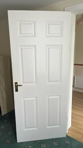 Timber white door