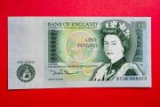 England. ONE  POUND. 1982  Pick  377b ( Uncirculated )